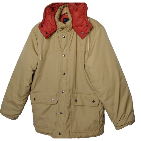JC Penny The Mens Shop cOAT Men Medium Insulated Vintage Workwear Work Tan READ - Picture 1 of 16